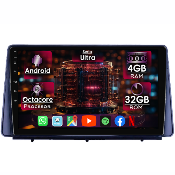 Navigatie dedicata Ford Focus 4 2019+, 4GB RAM 32GB ROM, Octacore, Display 10" QLED, Carplay&Android Auto, Android 14, Ventilator Activ