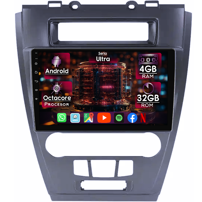 Navigatie dedicata Ford Mondeo 4 2007-2014, 4GB RAM 32GB ROM, Octacore, Display 10" QLED 2K, Carplay&Android Auto, Android 14, Ventilator Activ - imagine 1
