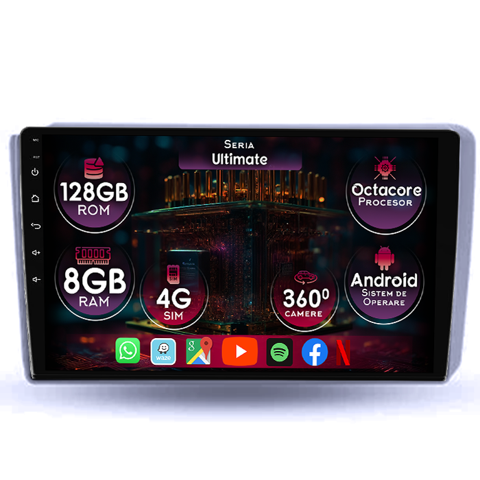 Navigatie dedicata Hyundai Getz 2004-2006, 8GB RAM 128GB ROM, Octacore, Platforma TS18, Display 9" QLED, Carplay&Android Auto, Android 14, Ventilator Activ - imagine 1