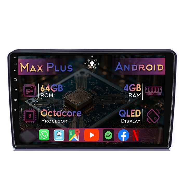Navigatie dedicata Hyundai H1 2007-2015, 4GB RAM 64GB ROM, Octacore, Display 9" QLED, Carplay&Android Auto, Android 14, Suport camere AHD - imagine 1