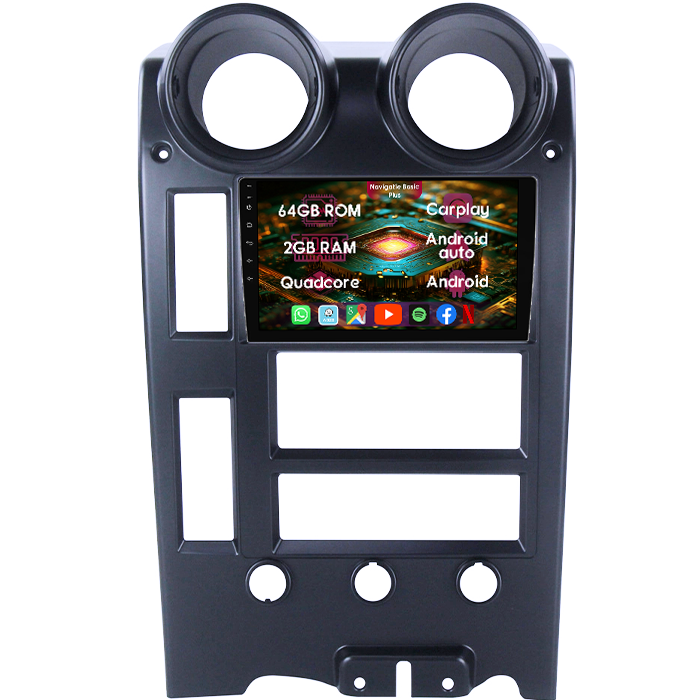 Navigatie dedicata Hummer H2 2002-2007, 2GB RAM 64GB ROM, Quad Core, Display 9" IPS Full HD, Carplay&Android Auto, Android 14, Suport camere AHD - imagine 1