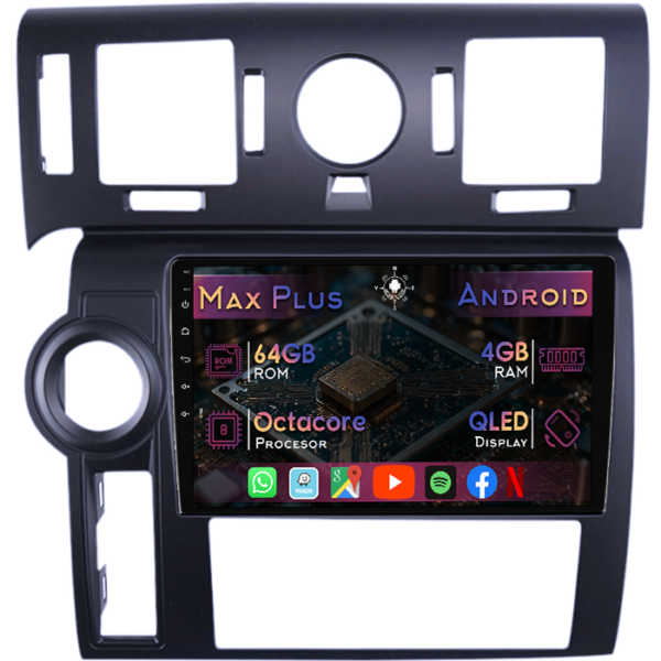 Navigatie dedicata Hummer H2 2007-2009, 4GB RAM 64GB ROM, Octacore, Display 9" QLED, Carplay&Android Auto, Android 14, Suport camere AHD
