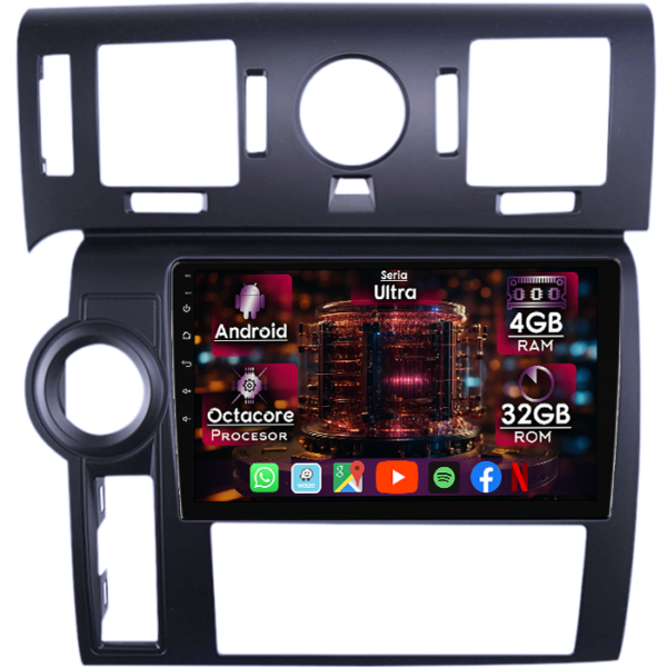 Navigatie dedicata Hummer H2 2007-2009, 4GB RAM 32GB ROM, Octacore, Display 9" QLED, Carplay&Android Auto, Android 14, Ventilator Activ