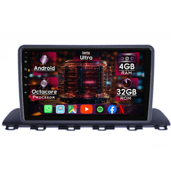 Navigatie dedicata Hyundai HB20 2021, 4GB RAM 32GB ROM, Octacore, Display 9" QLED, Carplay&Android Auto, Android 14, Ventilator Activ