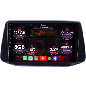 Navigatie dedicata Hyundai I30 2018, 8GB RAM 128GB ROM, Octacore, Platforma TS18, Display 9" QLED, Carplay&Android Auto, Android 14, Ventilator Activ - imagine 1
