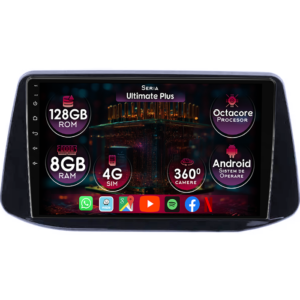 Navigatie dedicata Hyundai I30 2018, 8GB RAM 128GB ROM, Octacore, Platforma 7862, Display 9" QLED, Carplay&Android Auto, Android 14, Ventilator Activ - imagine 1