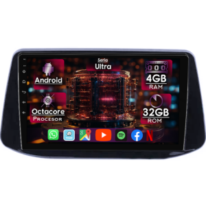 Navigatie dedicata Hyundai I30 2018, 4GB RAM 32GB ROM, Octacore, Display 9" QLED, Carplay&Android Auto, Android 14, Ventilator Activ - imagine 1