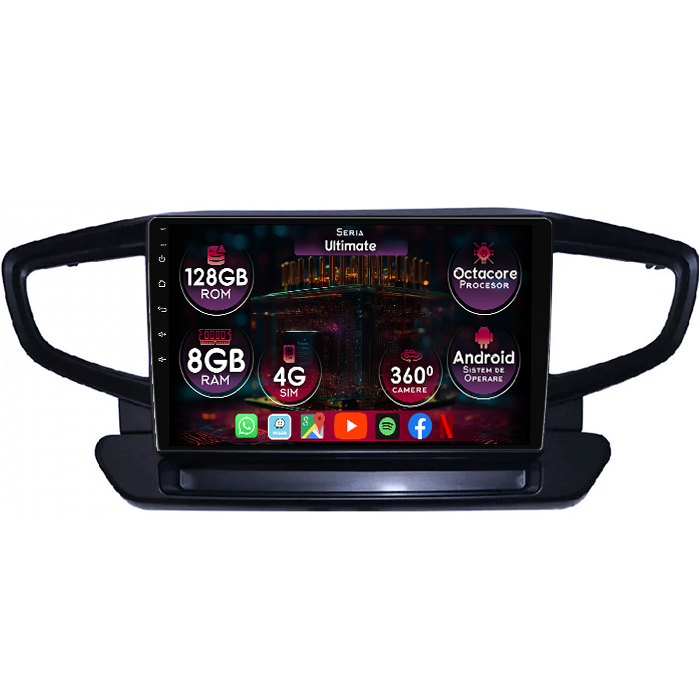 Navigatie dedicata Hyundai Ioniq 2016-2020, 8GB RAM 128GB ROM, Octacore, Platforma TS18, Display 9" QLED, Carplay&Android Auto, Android 14, Ventilator Activ - imagine 1