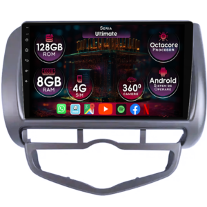 Navigatie dedicata Honda Jazz/City 2006, 8GB RAM 128GB ROM, Octacore, Platforma TS18, Display 9" QLED, Carplay&Android Auto, Android 14, Ventilator Activ - imagine 1