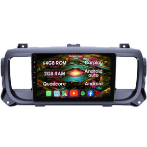 Navigatie dedicata Citroen Jumpy 2016+, 2GB RAM 64GB ROM, Quad Core, Display 9" IPS Full HD, Carplay&Android Auto, Android 14, Suport camere AHD - imagine 1