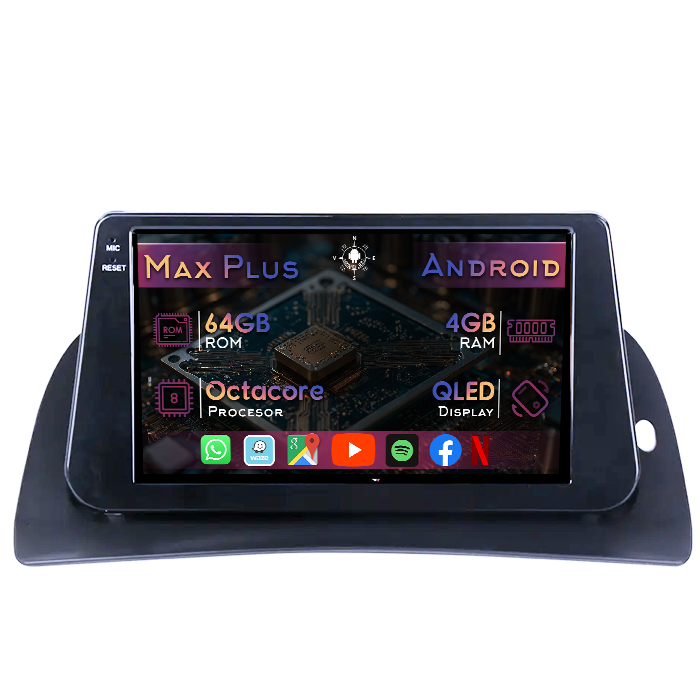 Navigatie dedicata Renault Kangoo 2014-2021, 4GB RAM 64GB ROM, Octacore, Display 9" QLED, Carplay&Android Auto, Android 14, Suport camere AHD - imagine 1
