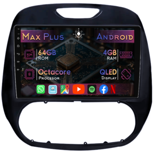 Navigatie dedicata Renault Kaptur 2016-2019, 4GB RAM 64GB ROM, Octacore, Display 9" QLED, Carplay&Android Auto, Android 14, Suport camere AHD - imagine 1