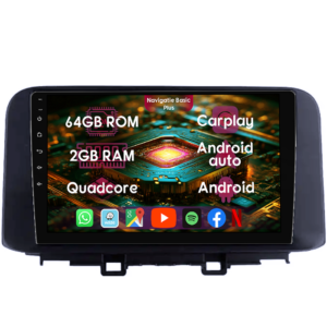 Navigatie dedicata Hyundai Kona 2018-2020, 2GB RAM 64GB ROM, Quad Core, Display 10" IPS Full HD, Carplay&Android Auto, Android 14, Suport camere AHD - imagine 1