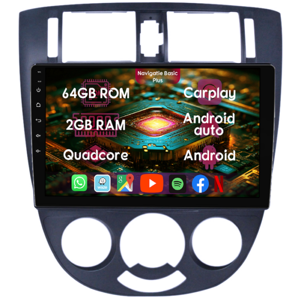Navigatie dedicata Chevrolet Lacetti 2004-2013, 2GB RAM 64GB ROM, Quad Core, Display 10" IPS Full HD, Carplay&Android Auto, Android 14, Suport camere AHD