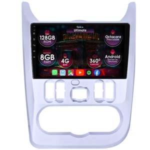 Navigatie dedicata Renault Logan 2009-2015, 8GB RAM 128GB ROM, Octacore, Platforma TS18, Display 9" QLED, Carplay&Android Auto, Android 14, Ventilator Activ - imagine 1