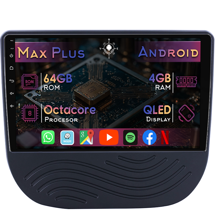 Navigatie dedicata Chevrolet Malibu XL 2016-2018, 4GB RAM 64GB ROM, Octacore, Display 9" QLED, Carplay&Android Auto, Android 14, Suport camere AHD - imagine 1