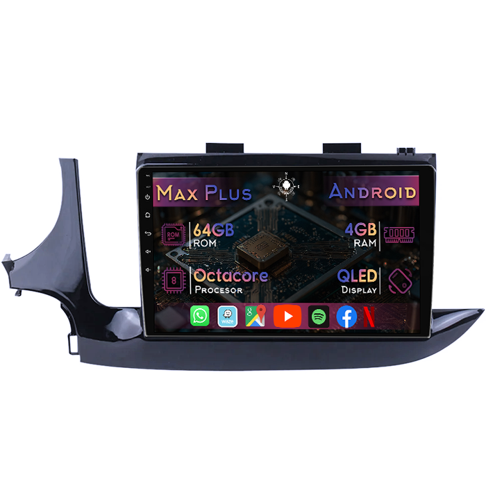 Navigatie dedicata Opel Mokka 2016-2018, 4GB RAM 64GB ROM, Octacore, Display 9" QLED, Carplay&Android Auto, Android 14, Suport camere AHD - imagine 1