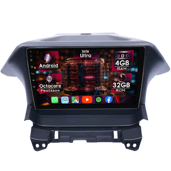 Navigatie dedicata Honda Odyssey 2009-2014, 4GB RAM 32GB ROM, Octacore, Display 10" QLED, Carplay&Android Auto, Android 14, Ventilator Activ