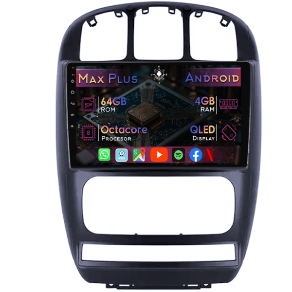 Navigatie dedicata Chrysler Pacifica 2006-2012, 4GB RAM 64GB ROM, Octacore, Display 9" QLED, Carplay&Android Auto, Android 14, Suport camere AHD