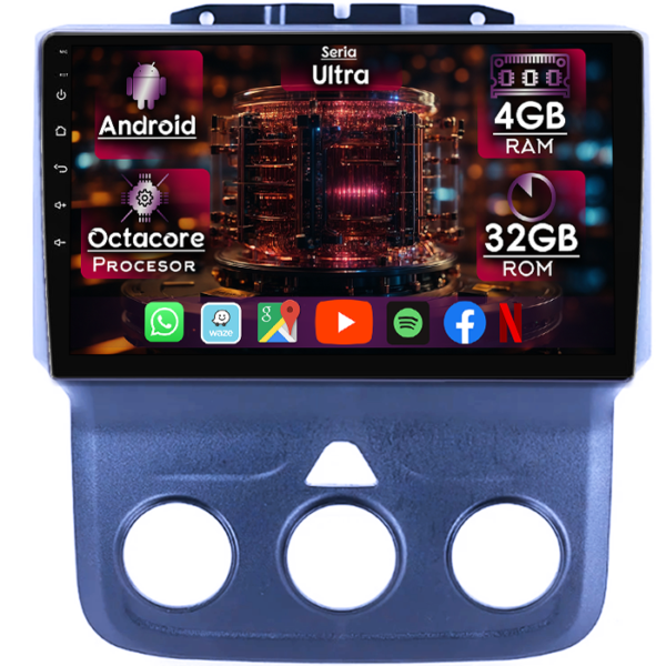 Navigatie dedicata Dodge RAM 2018, 4GB RAM 32GB ROM, Octacore, Display 9" QLED, Carplay&Android Auto, Android 14, Ventilator Activ