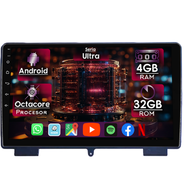 Navigatie dedicata Hyundai Rohens Coupe 2009-2011, 4GB RAM 32GB ROM, Octacore, Display 9" QLED, Carplay&Android Auto, Android 14, Ventilator Activ