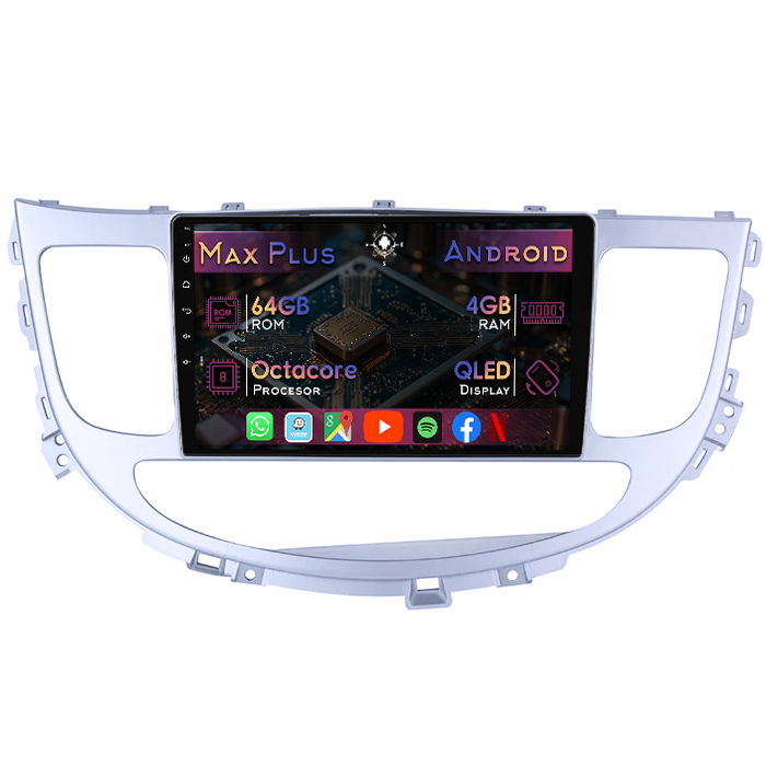 Navigatie dedicata Hyundai Rohens Genesis 2008-2013, 4GB RAM 64GB ROM, Octacore, Display 9" QLED, Carplay&Android Auto, Android 14, Suport camere AHD - imagine 1