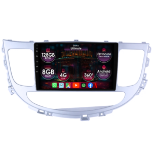 Navigatie dedicata Hyundai Rohens Genesis 2008-2013, 8GB RAM 128GB ROM, Octacore, Platforma TS18, Display 9" QLED, Carplay&Android Auto, Android 14, Ventilator Activ - imagine 1