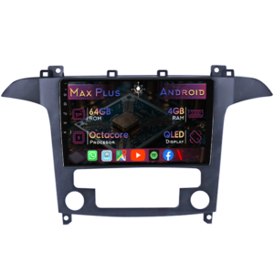 Navigatie dedicata Ford S-Max 2006-2015, 4GB RAM 64GB ROM, Octacore, Display 9" QLED, Carplay&Android Auto, Android 14, Suport camere AHD - imagine 1