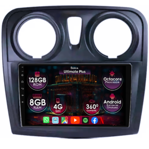 Navigatie dedicata Renault Sandero 2017+, 8GB RAM 128GB ROM, Octacore, Platforma 7862, Display 9" QLED, Carplay&Android Auto, Android 14, Ventilator Activ - imagine 1