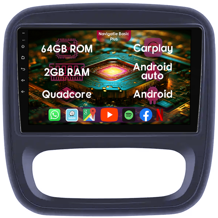 Navigatie dedicata Renault Captur 1 2013-2020, 2GB RAM 64GB ROM, Quad Core, Display 9" IPS Full HD, Carplay&Android Auto, Android 14, Suport camere AHD - imagine 1