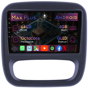 Navigatie dedicata Renault Captur 1 2013-2020, 4GB RAM 64GB ROM, Octacore, Display 9" QLED, Carplay&Android Auto, Android 14, Suport camere AHD - imagine 1