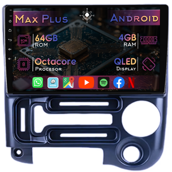 Navigatie dedicata Hyundai Santro 2006-2015, 4GB RAM 64GB ROM, Octacore, Display 9" QLED, Carplay&Android Auto, Android 14, Suport camere AHD
