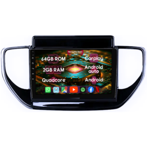 Navigatie dedicata Hyundai Solaris 2 2020-2021, 2GB RAM 64GB ROM, Quad Core, Display 9" IPS Full HD, Carplay&Android Auto, Android 14, Suport camere AHD - imagine 1