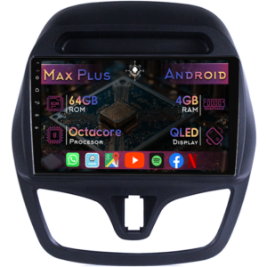 Navigatie dedicata Chevrolet Spark 2015-2018, 4GB RAM 64GB ROM, Octacore, Display 9" QLED, Carplay&Android Auto, Android 14, Suport camere AHD - imagine 1