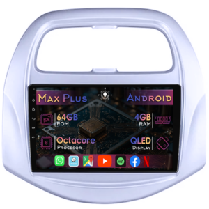Navigatie dedicata Chevrolet Spark Beat 2018-2020, 4GB RAM 64GB ROM, Octacore, Display 9" QLED, Carplay&Android Auto, Android 14, Suport camere AHD - imagine 1