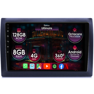 Navigatie dedicata Fiat Stilo 2010, 8GB RAM 128GB ROM, Octacore, Platforma TS18, Display 9" QLED, Carplay&Android Auto, Android 14, Ventilator Activ - imagine 1