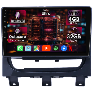 Navigatie dedicata Fiat Strada Idea 2012-2016, 4GB RAM 32GB ROM, Octacore, Display 9" QLED, Carplay&Android Auto, Android 14, Ventilator Activ - imagine 1