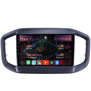 Navigatie dedicata Fiat Strada 2020-2021, 4GB RAM 64GB ROM, Octacore, Display 9" QLED, Carplay&Android Auto, Android 14, Suport camere AHD - imagine 1