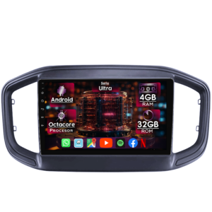 Navigatie dedicata Fiat Strada 2020-2021, 4GB RAM 32GB ROM, Octacore, Display 9" QLED, Carplay&Android Auto, Android 14, Ventilator Activ - imagine 1