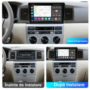 Navigatie dedicata Toyota Corolla EX 2007-2012, 4GB RAM 64GB ROM, Quad Core, Display 9" QLED 1K, Carplay&Android Auto, Android 14 - imagine 2