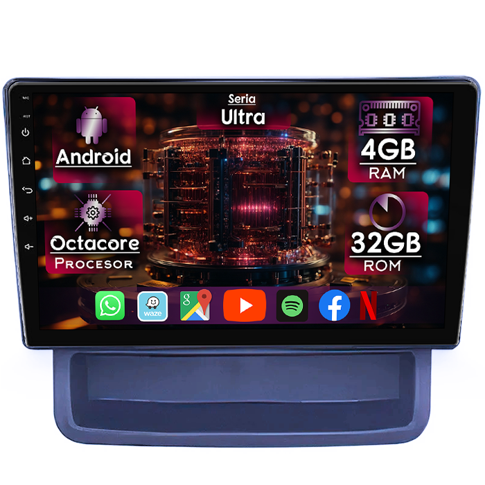 Navigatie dedicata Renault Trafic 2 2001-2014, 4GB RAM 32GB ROM, Octacore, Display 10" QLED, Carplay&Android Auto, Android 14, Ventilator Activ - imagine 1