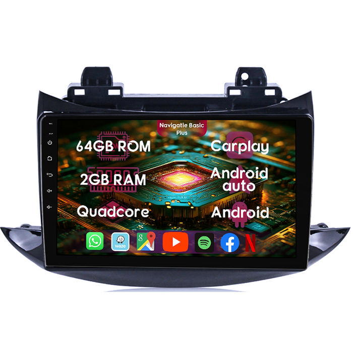 Navigatie dedicata Chevrolet Trax 2013-2020, 2GB RAM 64GB ROM, Quad Core, Display 9" IPS Full HD, Carplay&Android Auto, Android 14, Suport camere AHD - imagine 1