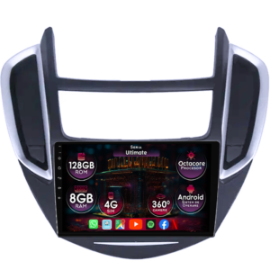 Navigatie dedicata Chevrolet Trax Tracker 2014-2016, 8GB RAM 128GB ROM, Octacore, Platforma TS18, Display 9" QLED, Carplay&Android Auto, Android 14, Ventilator Activ - imagine 1