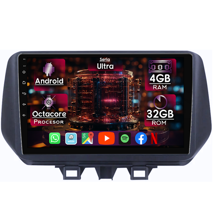 Navigatie dedicata Hyundai Tucson 2018-2020, 4GB RAM 32GB ROM, Octacore, Display 10" QLED 2K, Carplay&Android Auto, Android 14, Ventilator Activ - imagine 1