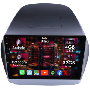 Navigatie dedicata Hyundai Tucson IX35 2009-2015, 4GB RAM 32GB ROM, Octacore, Display 9" QLED, Carplay&Android Auto, Android 14, Ventilator Activ - imagine 1