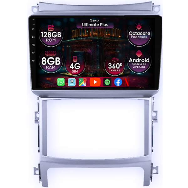 Navigatie dedicata Hyundai Veracruz IX55 2006-2015, 8GB RAM 128GB ROM, Octacore, Platforma 7862, Display 9" QLED, Carplay&Android Auto, Android 14, Ventilator Activ