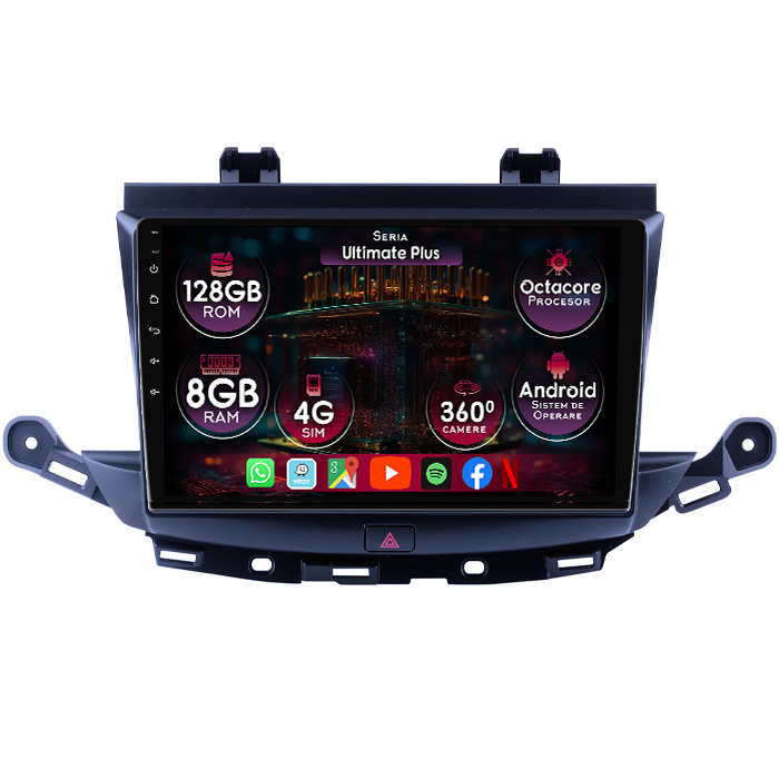 Navigatie dedicata Opel Verano 2016+, 8GB RAM 128GB ROM, Octacore, Platforma 7862, Display 9" QLED, Carplay&Android Auto, Android 14, Ventilator Activ - imagine 1