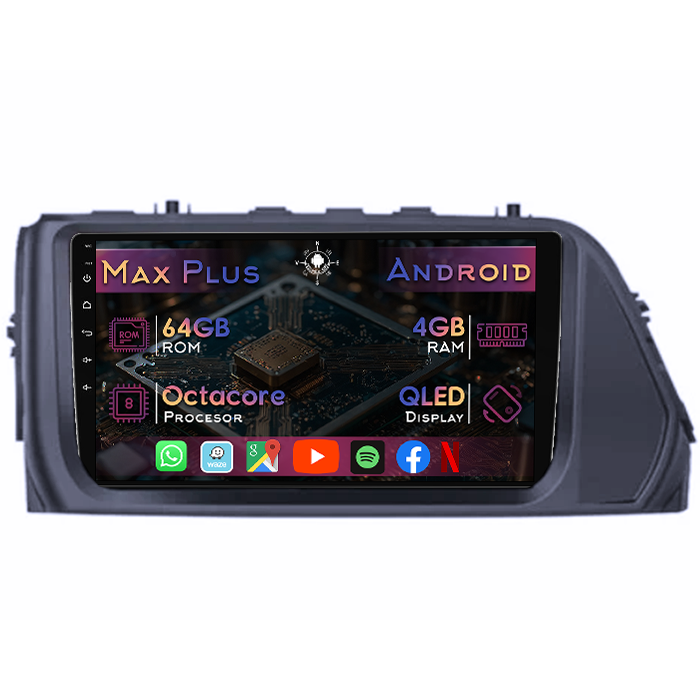 Navigatie dedicata Hyundai Verna 2017-2020, 4GB RAM 64GB ROM, Octacore, Display 9" QLED, Carplay&Android Auto, Android 14, Suport camere AHD - imagine 1