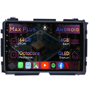 Navigatie dedicata Honda Vezel 2014, 4GB RAM 64GB ROM, Octacore, Display 9" QLED, Carplay&Android Auto, Android 14, Suport camere AHD - imagine 1