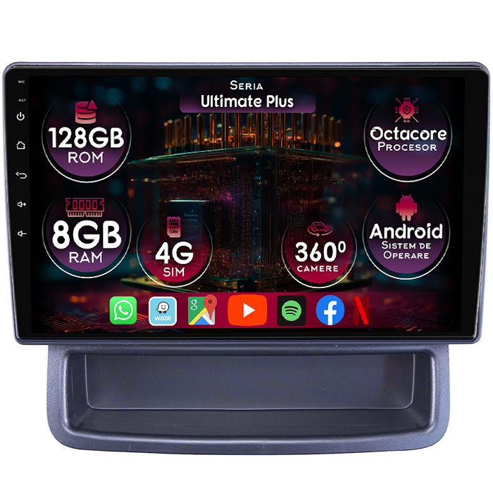 Navigatie dedicata Opel Vivaro 2010-2014, 8GB RAM 128GB ROM, Octacore, Platforma 7862, Display 10" QLED, Carplay&Android Auto, Android 14, Ventilator Activ - imagine 1